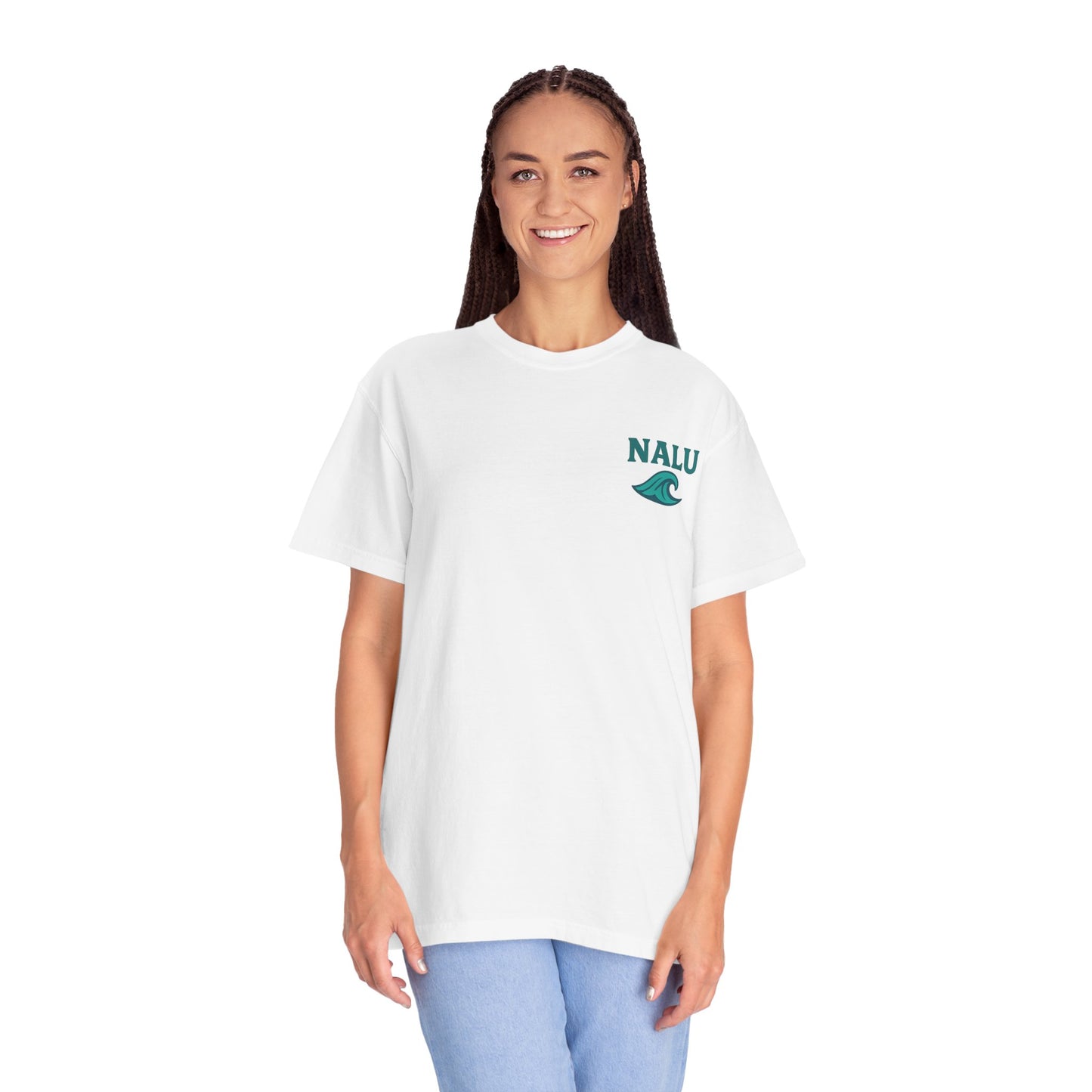 Nalu Surfware T-Shirt Pipeline Series Surfer in Sunset