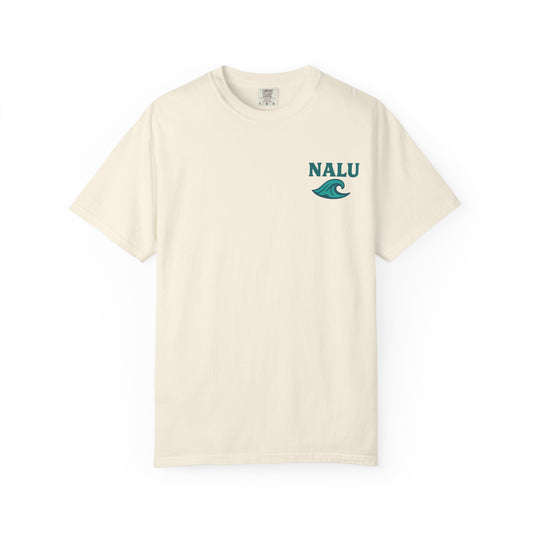 Nalu Surfware T-Shirt Pipeline Series Surfer in Sunset